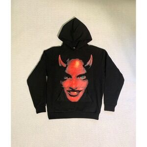 Y2K Works Of Madness Red Queen‎ Hoodie Sz L streetwear grunge classic  Unisex
